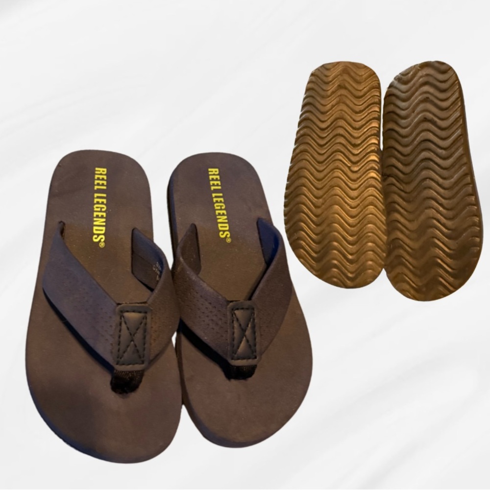 Reel Legends Navy Sandals with Textured Sole worn once